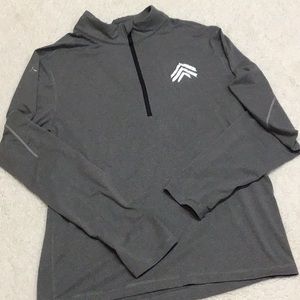 REN ATHLETICS GRAY 1/4 ZIP PULLOVER S